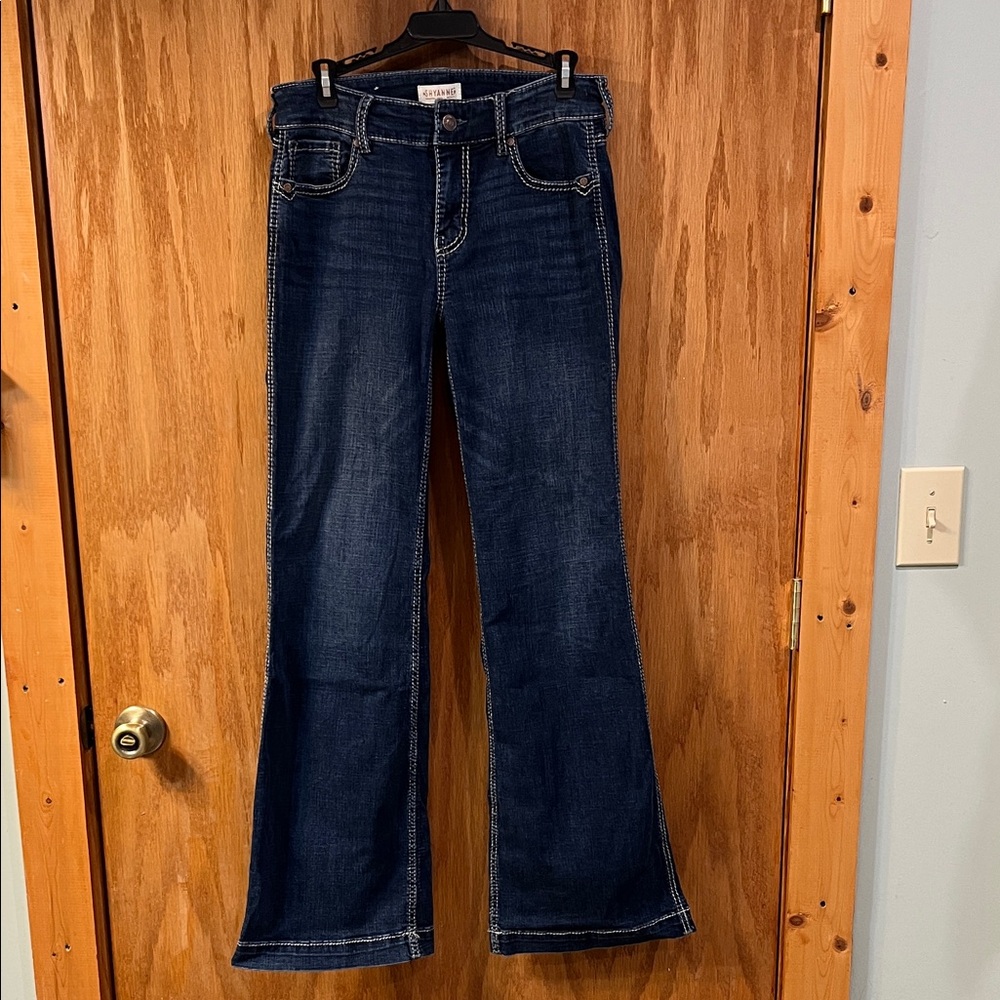 Shyanne Dark Blue Flare Jeans - 29x34